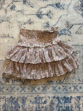Floral Ruffled Tiered Mini Skirt